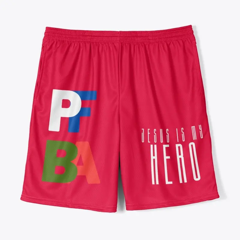 PFBA Jesus is my hero Gymshorts